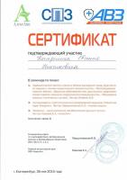Сертификат сотрудника Костромин Е.Н.