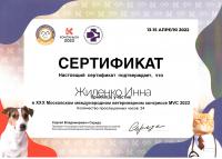 Сертификат сотрудника Жиленко И.А.