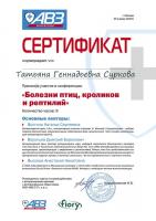 Сертификат сотрудника Суркова Т.Г.